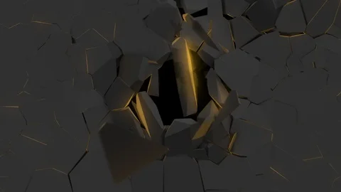 Magic Wall Explosion Opening Stock Footage 100537851