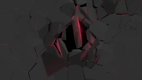 Magic Wall Explosion Opening Stock Footage 100537893