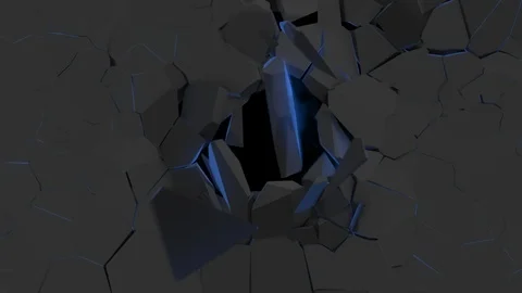 Magic Wall Explosion Opening Stock Footage 100537943