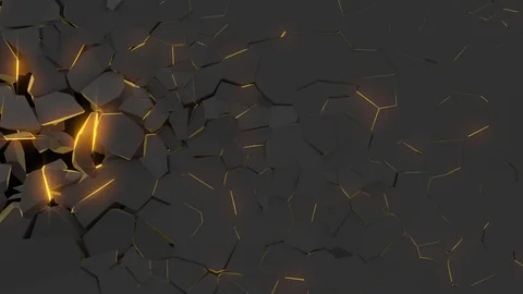 Magic Wall Explosion Opening Yellow Stock Footage 100541701