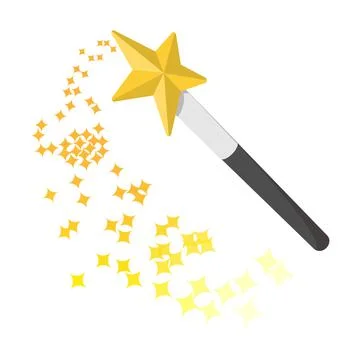 Magic wand cartoon icon Stock Illustration