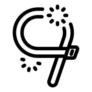 Magic wand creating sparks and light trails in a number nine shape Stock Illustration