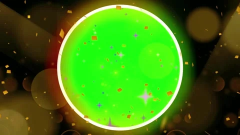 Magic wand with glowing sparkles and gold confetti on a green screen background Stock Footage 341907590