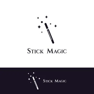 Magic wand icon logo vector illustration design template Stock Illustration