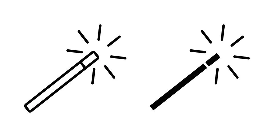 Magic wand icon vector design illustrations Stock Illustration