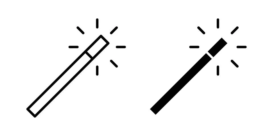 Magic wand icon vector design illustrations Stock Illustration