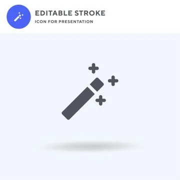 Magic Wand icon vector, filled flat sign, solid pictogram isolated on white イラスト素材