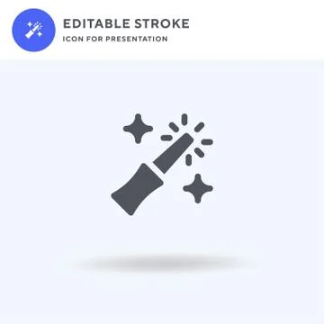 Magic Wand icon vector, filled flat sign, solid pictogram isolated on white イラスト素材