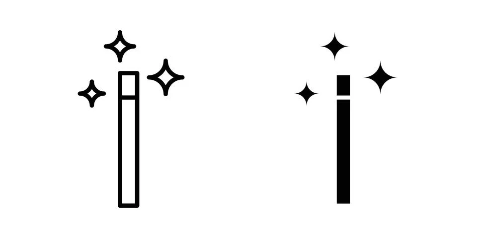 Magic wand icon vector, illustration icon set Stock Illustration