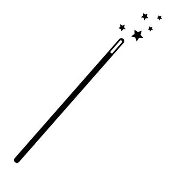 Magic wand icon on white background. magic wand symbol. magic wand sign. Stock Illustration