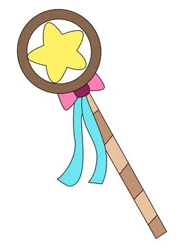 A magic wand isolated on a white background Stock Illustration