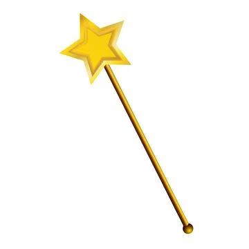 Magic wand, isolated on white. Stock Illustration