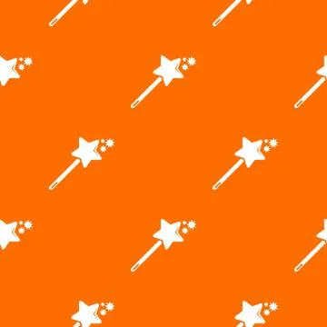 Magic wand pattern vector orange Illustrazione stock