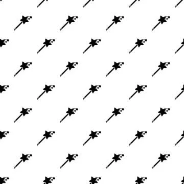Magic wand pattern vector seamless 스톡 일러스트
