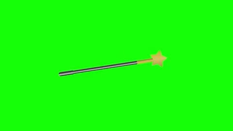 Magic Wand Rotating on Green Screen Stock Footage 346716919