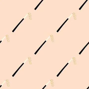 Magic wand seamless pattern. Magic background. Illustrazione stock