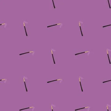 Magic wand seamless pattern. Magic background. Illustrazione stock
