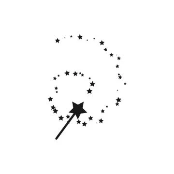 Magic wand. Simple vector icon for thematic design, sites and applications. Stock Illustration