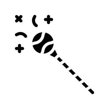 Magic wand with sparkles. Concept of magic, fantasy, and illusion. Ilustração Stock