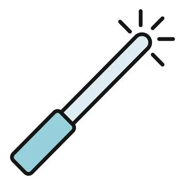 Magic wand sparkling, creating enchantment and fantasy icon Stock Illustration