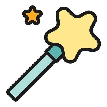 Magic wand tool icon vector flat Illustrazione stock