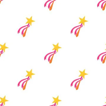 Magic wand toy pattern seamless vector Stock Illustration