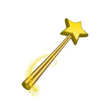 Magic wand vector illustration on white Magic wand vector illustration iso... Stock Photos