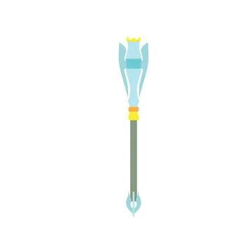  Magic wand vector stick icon background magician isolated wizard illustra... Foto stock