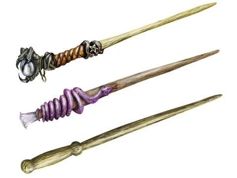 Magic wands Stock Illustration