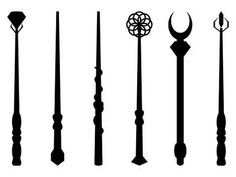 Magic wands. Magic and magical objects. 스톡 일러스트