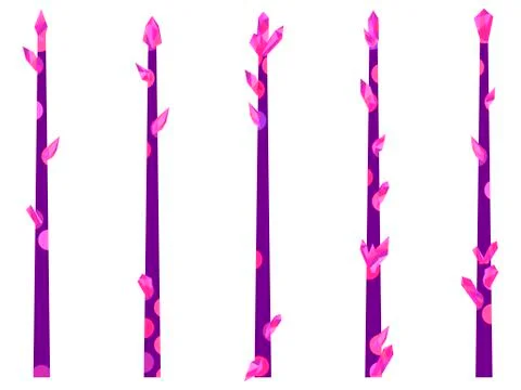 Magic wands. Magic crystal and magical objects. Tool wizard isolated on white Stock Illustration