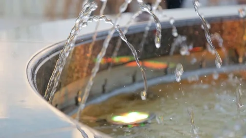 Magic water circuit and light show at the Park of the Reserve (world's biggest Stockbeeldmateriaal 123899149