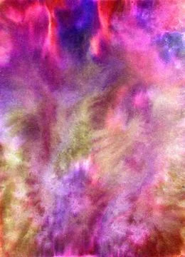 Magic watercolor background hand drawing. Drawing on paper, scanned image. Stock-Illustration