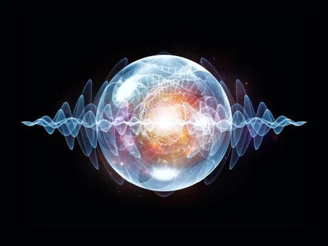 Magic of Wave Particle Illustrazione stock