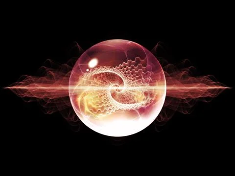 Magic of Wave Particle Illustrazione stock