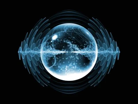 Magic of Wave Particle Illustrazione stock