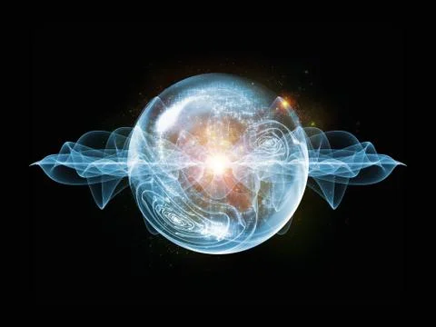 Magic of Wave Particle Illustrazione stock