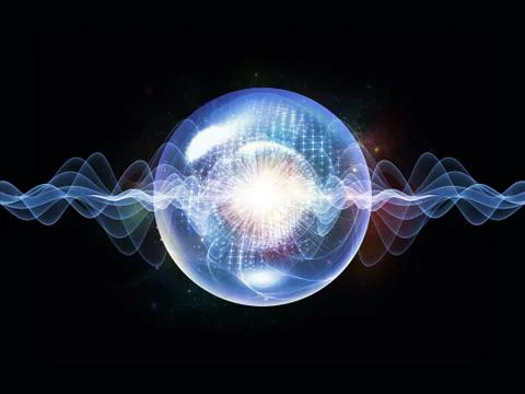 Magic of Wave Particle Illustrazione stock