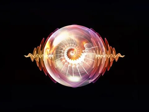 Magic of Wave Particle Illustrazione stock