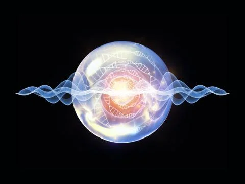 Magic of Wave Particle Illustrazione stock