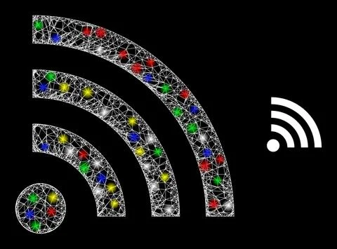 Magic Web Network Radio Internet Icon Ilustración de archivo