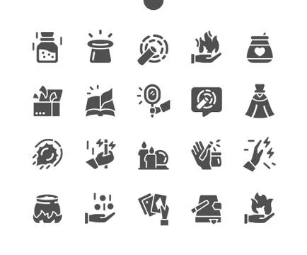 Magic Well-crafted Pixel Perfect Vector Solid Icons Stockillustratie