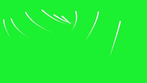 Magic white trails motion graphics with green screen background Видео 342373945