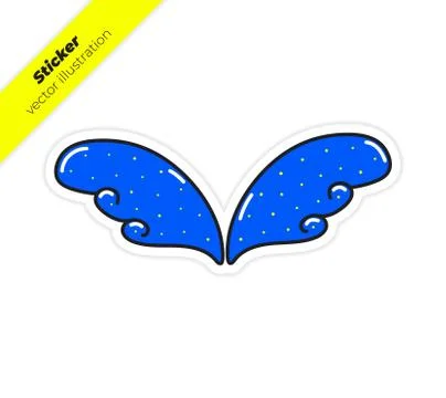 Magic wings sticker vector illustration Stock Illustration