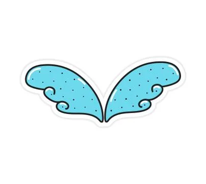 Magic wings sticker vector illustration Stock Illustration