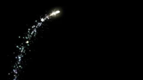 Magic wisp bolt screen overlay colored particle loopable motion graphics for Stock Footage 118431239
