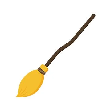 Magic witch broom. Vector illustration Stock Illustration