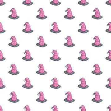 Magic witch hat pattern seamless Stock Illustration