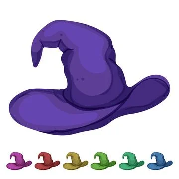 Magic wizard hat cartoon vector graphic Stock Illustration