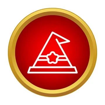 Magic wizard hat icon representing fantasy and costume Stock Illustration